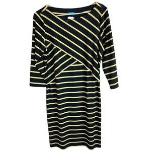 NWT J McLaughlin Striped Boat Neck Layered Dress